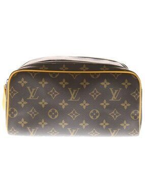 Louis Vuitton Dopp Kit Monogram Second Bag Handbag Brown
